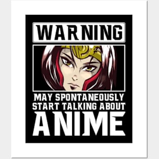 Funny Warning May Start Talking About Anime Gifts Posters and Art